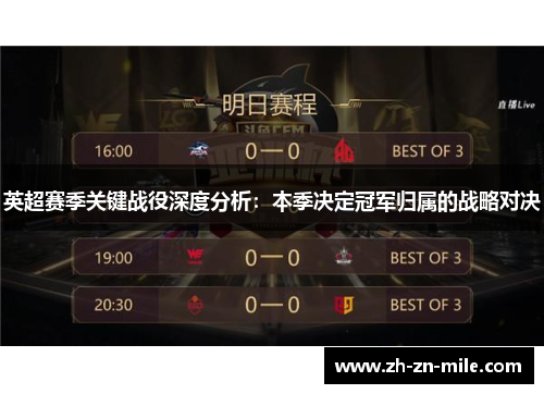 英超赛季关键战役深度分析:本季决定冠军归属的战略对决 英超赛季关键战役深度分析:本季决定冠军归属的战略对决